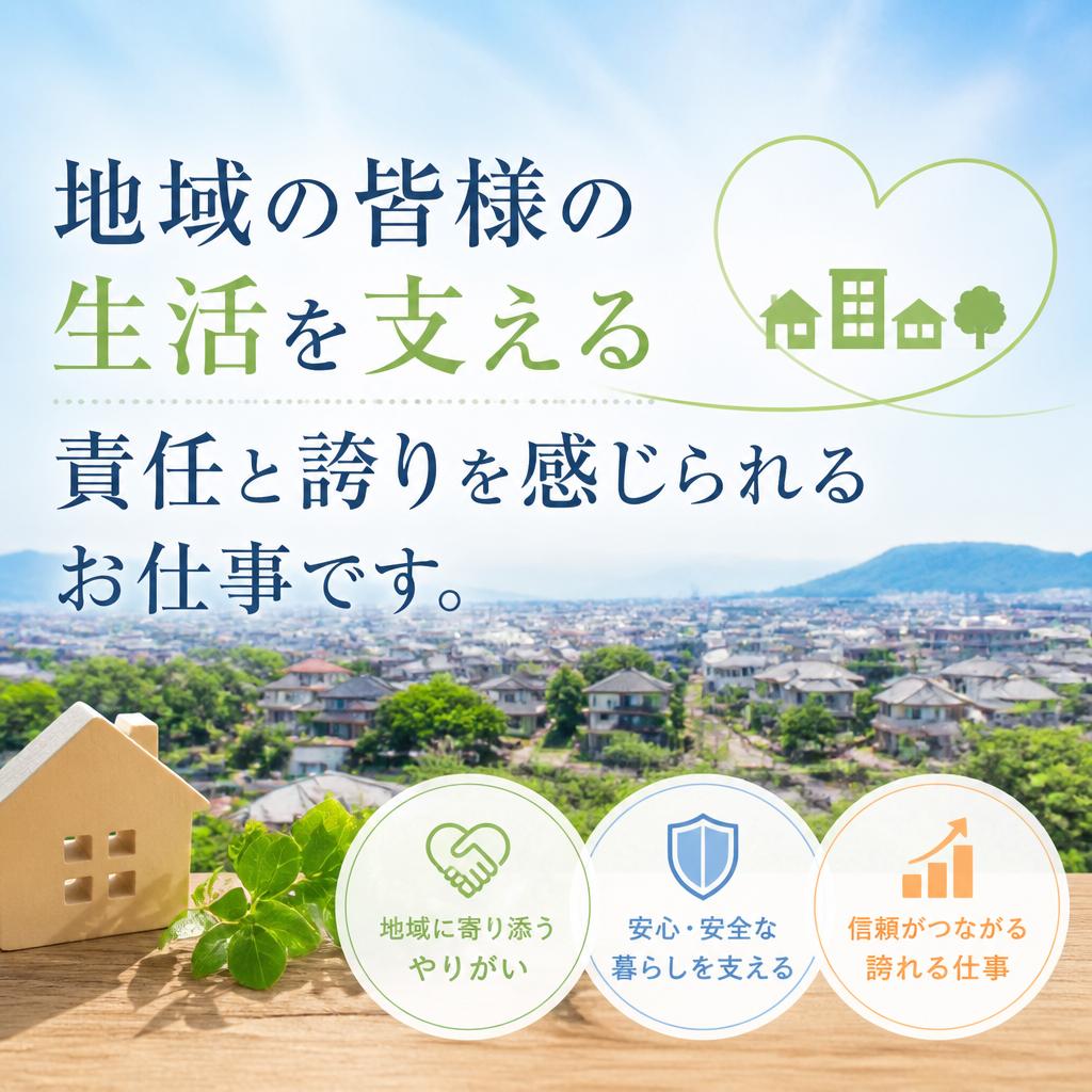 地域貢献が実感できる仕事